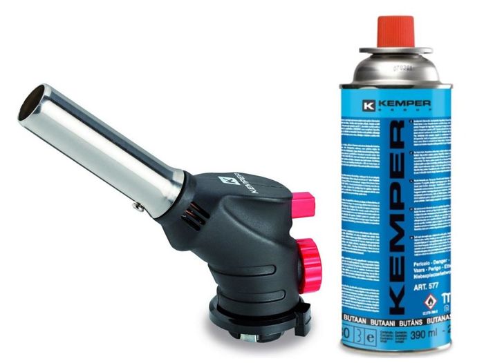 Chalumeau gaz multifonctions KEMPER + Cartouche butane 220gr Multifonctions