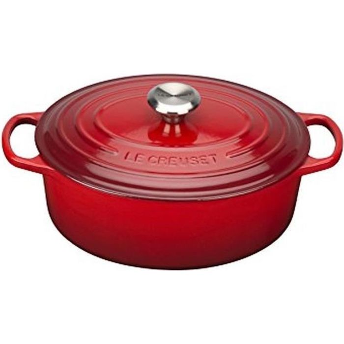 Cocotte Ovale - LE CREUSET - 21178400602430 - Fonte Émaillée - Cerise - 40x40x37 cm