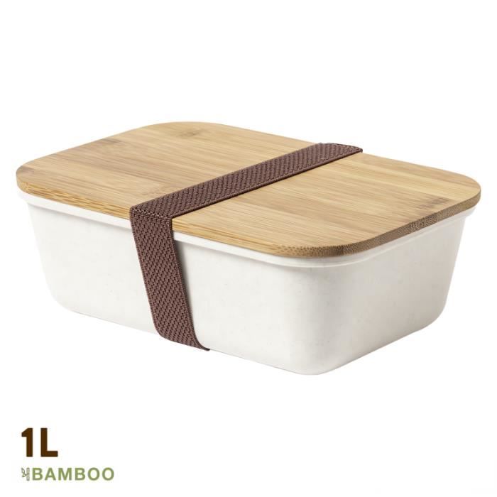 LUNCH BOX boite alimentaire BAMBOU style bento box – Boite a lunch à personnaliser Prénom & Logo [ Boite hermetique alimentaire ]