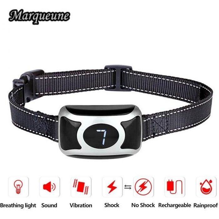 Meilleurs prix pour NEWEST 2018 Collier anti-aboiement. la puce intelligente - le meilleur choc de chien intelligent Beep anti-aboiements Argent