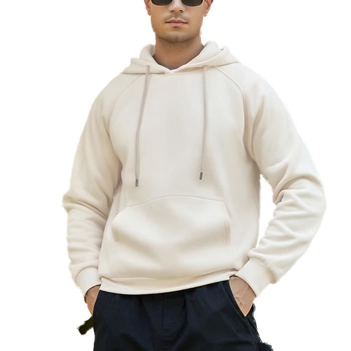 Sweat à Capuche Homme Streetwear - Manches Longues, Poche, 95% Polyester, Neuf Sans étiquette