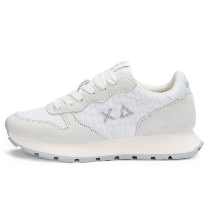 SUN68 Baskets - SUN68 - Ally - Textile - Blanc - Lacets - Plat