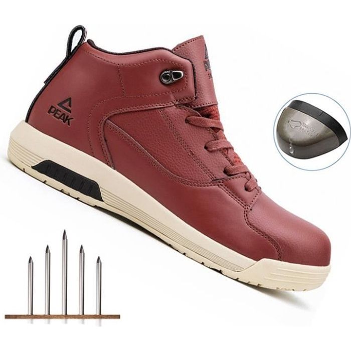 TimGoss Chaussures De Sécurité Homme Femmes Embout Acier Protection Chaussures de Travail Anti-Perforation Confortable Léger Respirante Baskets de Sécurité Unisexes