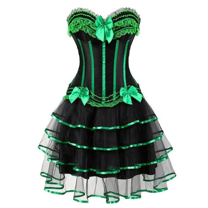 Clemence Ensemble Bustier Jupe Longue Rouge Vin