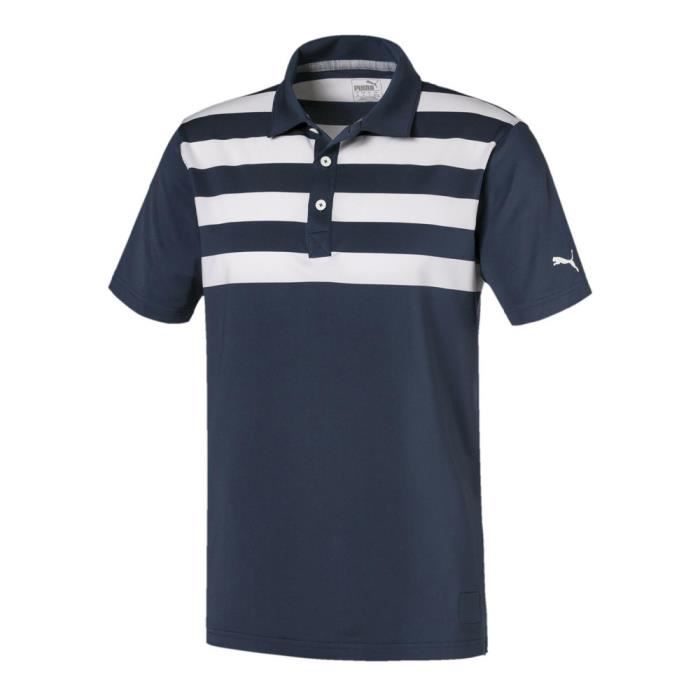 Polo Marine rayé Homme Puma Pars and Strips