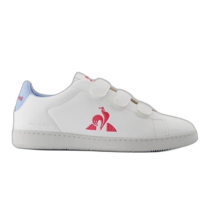 Baskets femme Le Coq Sportif Gaia Velcro W Arabica blanc azul