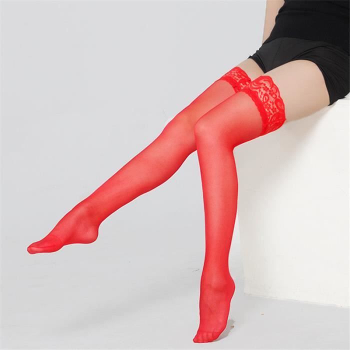 Bas Porte-Jarretelles Dentelle Floral Résille – Bas Hauts De Cuisse Sexy Avec Jarretière, Unis & Élégants