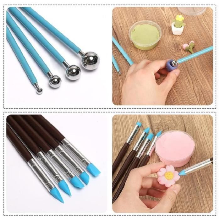 SLEEKEE 18 Pièces Outils En Argile, Outils De Pétrissage Pour