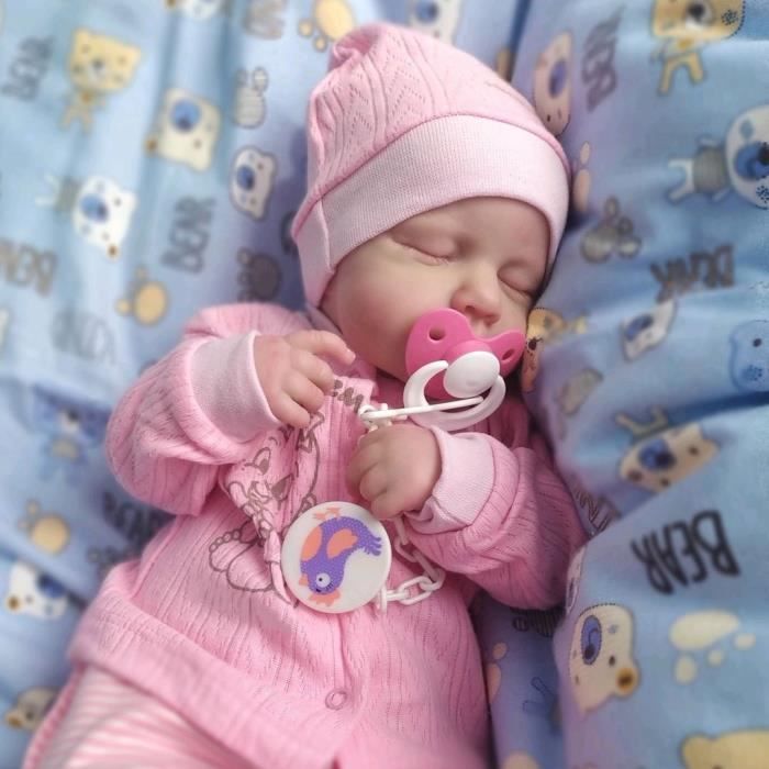 Poupée Bébé Reborn Fille Tout Petit Baby Réaliste Nouveau-né Endormie