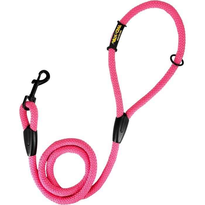 VGOL Laisse pour Chien en Corde tressée Durable et Solide - pour Chiens de Grande et Moyenne Taille - Marron