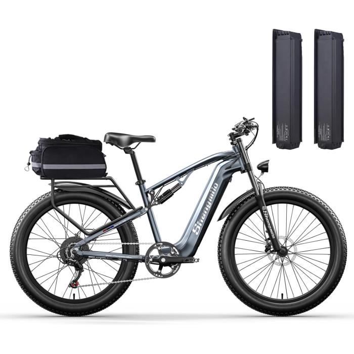 Vélo électrique tout suspendu Shengmilo MX05 BAFANG 500W double batterie 48V 17.5AH*2