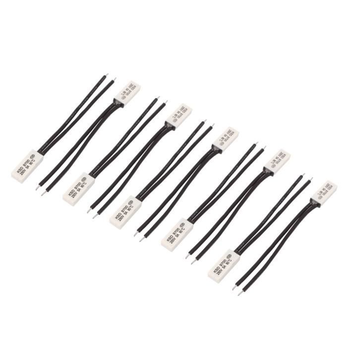 10pcs Thermostat température Interrupteur bilame Disque 80 ℃.