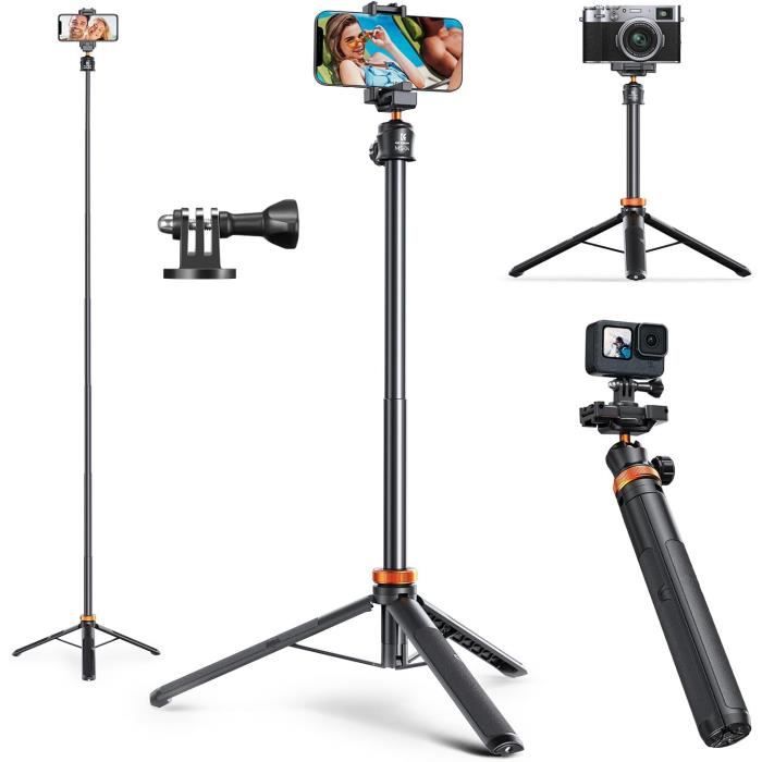 Perche à Selfie Grundig Avec Trépied Et Télécommande Bluetooth - Extensible 19-70cm - Pour Smartphones