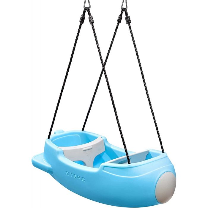 Balançoire pour enfants - STEP2 Rocket Swing For Two - Bleue et grise - Pour utilisation en extérieur