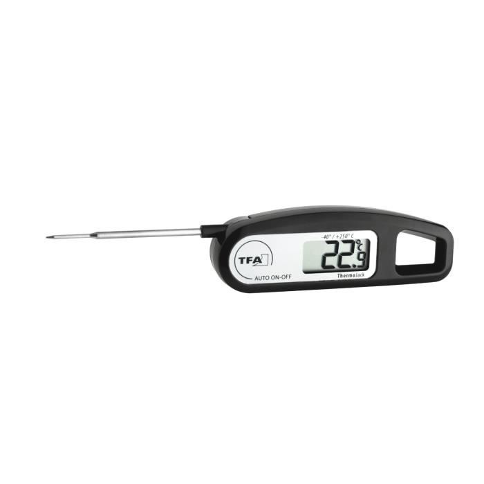 Meilleurs prix pour Thermomètre digital à sonde TFA Dostmann 30.1047.01 ThermoJack - Noir