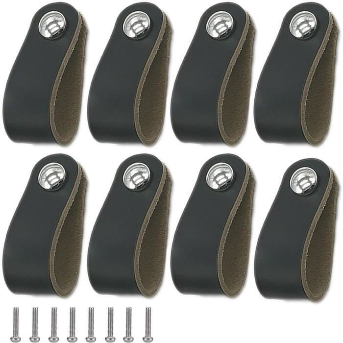 Poignée De Haut-Parleur Guitare En Cuir PU Noire Style Vintage - Pour Ampeg Et Amplis