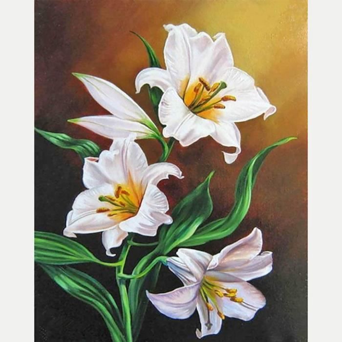 Mafenr Peinture Par Numéro Adulte – Fleurs – Toile 40x50 Cm – Kits DIY – Cadeau Détente – Sans Cadre
