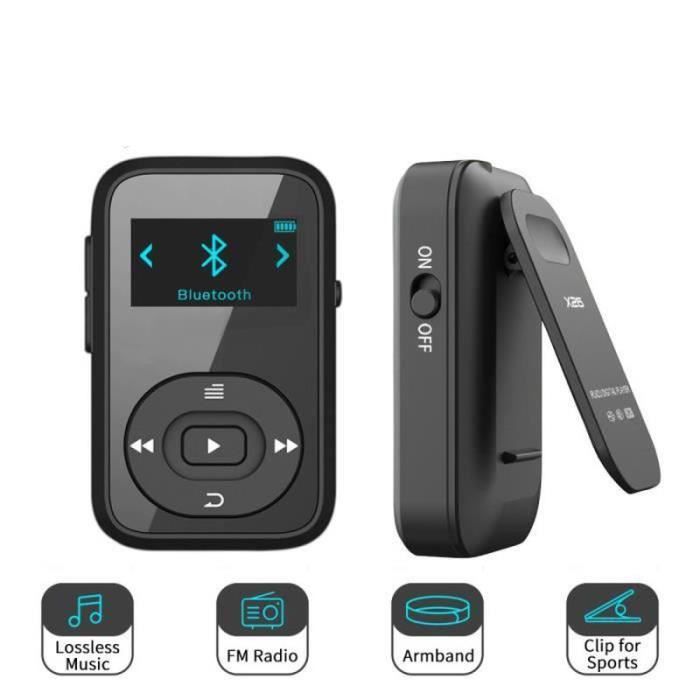 LECTEUR MP3 Bluetooth lecteur MP3 numérique 8GB pince Mini Portable avec FM  Radio soutien TF carte - Cdiscount TV Son Photo