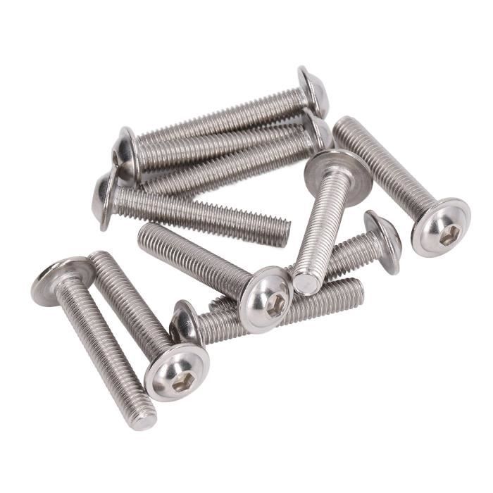 TIP 50 Vis à tête ronde à bride A2‑70 en acier inoxydable pour têtes de