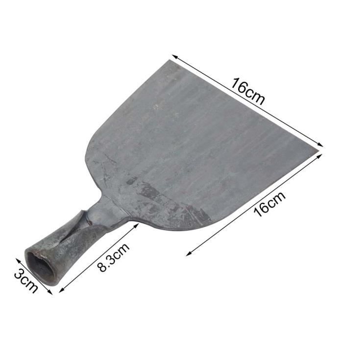 Alipis Pelle à ordures en acier inoxydable - Avec long manche - Pelle à poussière traitée - Balai et pelle en métal - Outils de bricolage - Bureau - En plastique