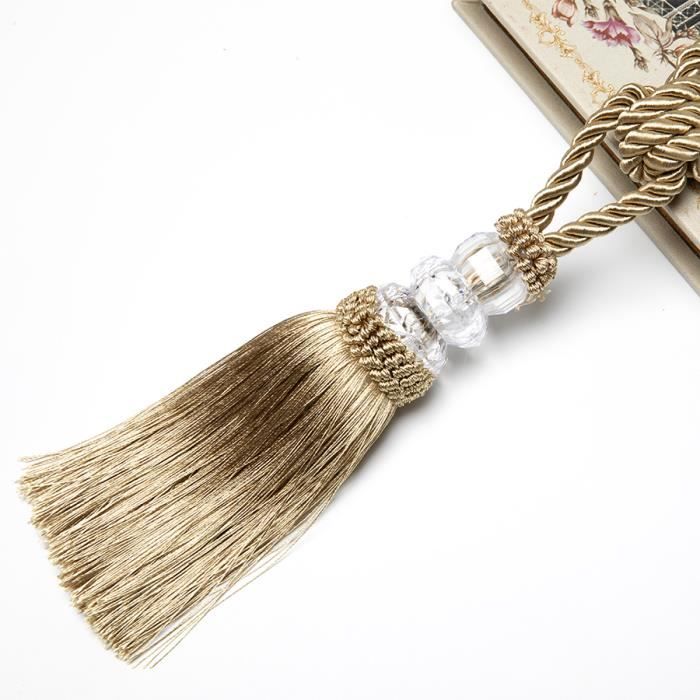 Embrasses De Rideau Avec Cordon Et Pompons Boule - Lot De 2 Pièces - Multicolore - Neuf