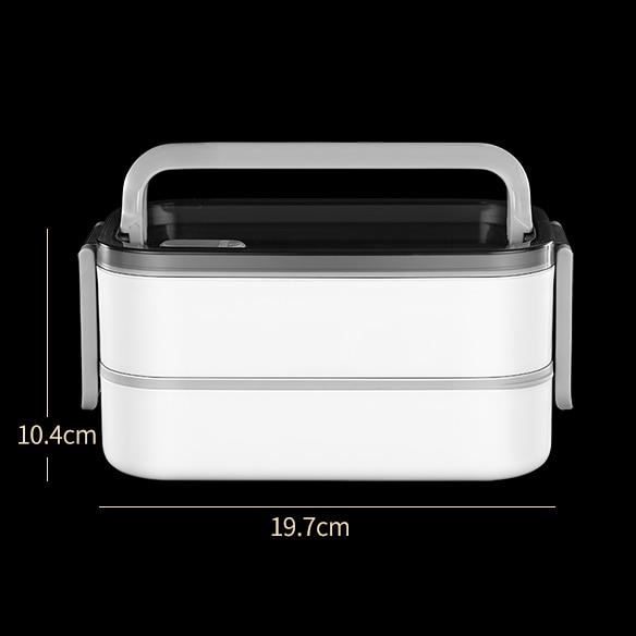 Boîte Bento 3 Étanches 2.25L - Avec Couverts - Micro-ondable - Sans BPA