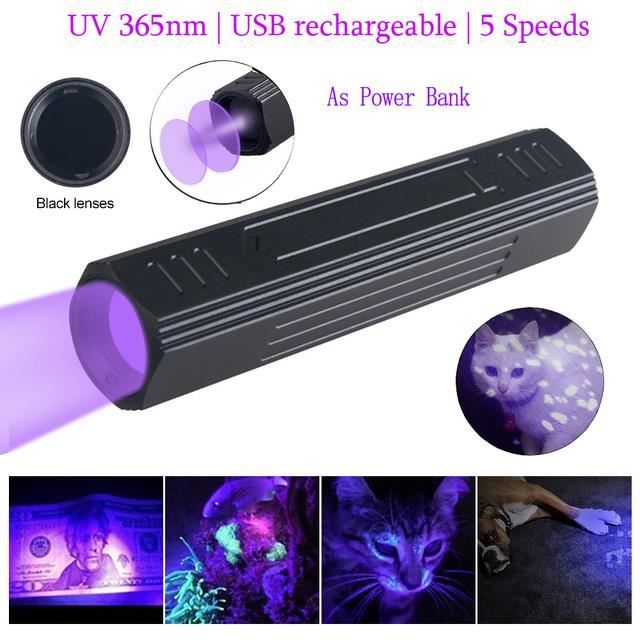 Lampe Torche UV 395nm – 2 Pack Pour Détecter Urine, Faux Billets, Taches Invisibles