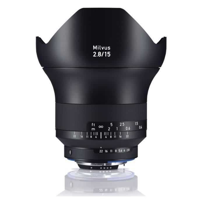Objectif grand angle ZEISS Milvus T* 15 mm f/2.8 ZF.2 pour Nikon - GARANTI 3 ans