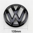 BEQ Insigne badge logo emblème avant 135mm pour  Volkswagen VW golf 6 VI MK6 -Noir brillant-1