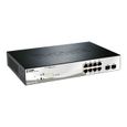 D-LINK Switch Smart+ 8 ports - DGS-1210-10P - 10/100/1000Mbps PoE/PoE+  + 2 ports SFP-1
