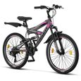 Licorne Bike Vélo VTT 26" Premium Vélo [24, Anthracite/Rose]-1