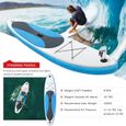 Kit Paddle gonflable Stand up paddle gonflable Planche de surf -300 x 76 x 10cm-1