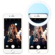 Selfie Light Ring,Selfie Anneau Lumière, 36 LED Clip-on Selfie éclairage Amélioration Fill Light USB chargé - bleu-1