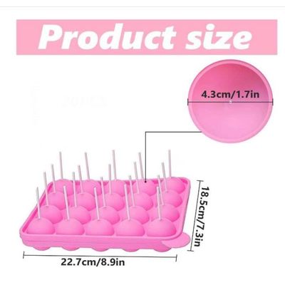 Mytayt Moule Silicone 20 Sucettes Lollipop - Plateau Bonbons Avec Bâtonnets - Rose