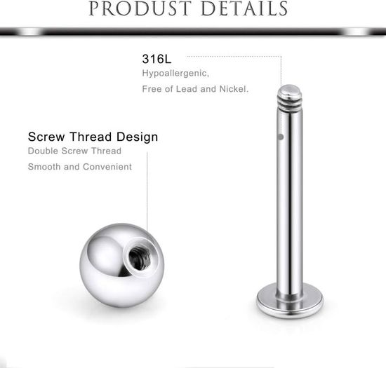 Piercing Helix Ensemble Piercing FANCH 14 Pièces - Acier Chirurgical Or 14K - Pour Nez, Oreille, Lèvres - CZ Set Piercings Nez