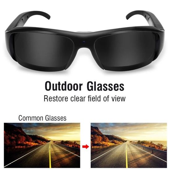 HD Lunettes Vidéo Caméra 1080P Eyeglass Sports Lunettes Soleil Cam Enregistreur