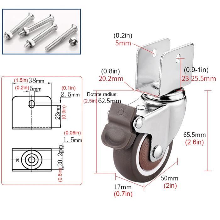 Roulettes Robustes, Roulettes En Caoutchouc, Roulettes