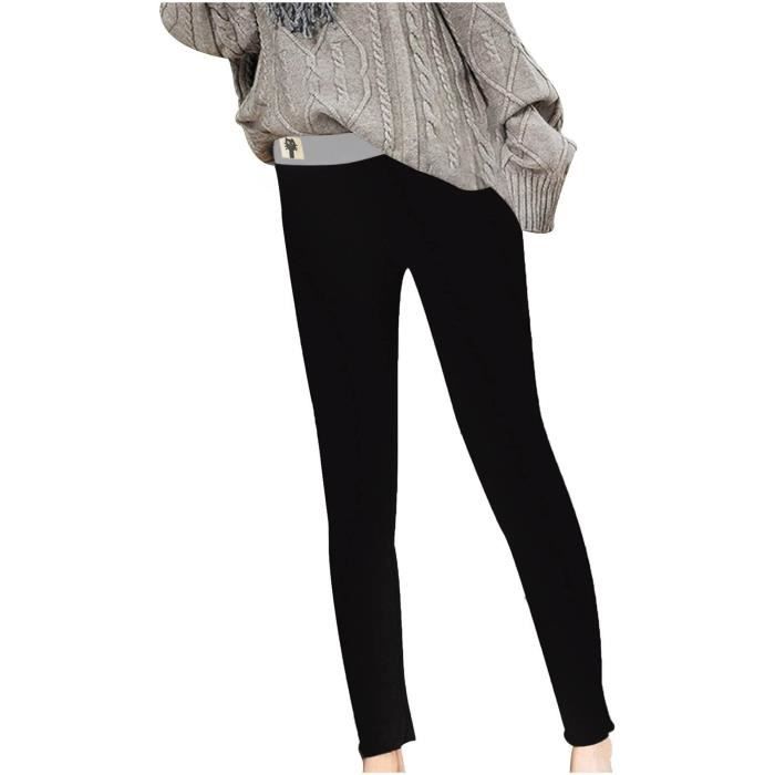 Polaire Femme Hiver Chaud Doubl en Polaire Pantalon Taille Haute Collant  Thermique Epais Doublure Molleton gris Gris - Cdiscount Prêt-à-Porter