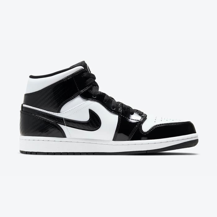 Baskets de Basket Air Jordanx 1 Retro High Mixte AUTREMENT Noir Brillant Cuir Lacets Noir brillant Cdiscount Chaussures