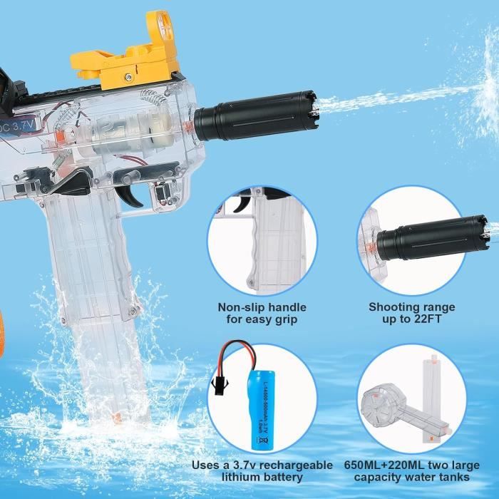 Pistolet à Eau Électrique M416 – Tir Automatique – Jouet D'Été Pour Enfants – Bataille Navale Garantie Fusil à Eau Rechargeable