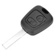 2 boutons clés sans clé de voiture Shell à distance Shell avec la cannelure Fit pour Peugeot 107 207 307 407 HB053-2