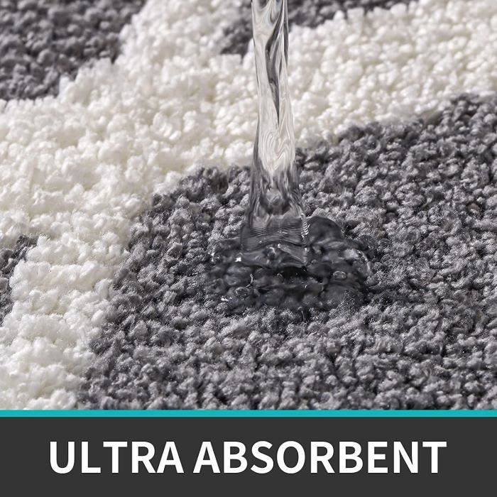 Tapis De Bain DEXI 50x80 Cm - Ultra Doux, Absorbant Et Antidérapant - Lavable En Machine - Couleur Beige