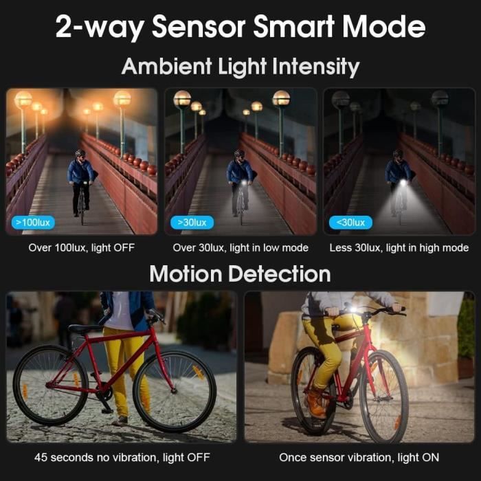 Lumi res De V lo Intelligentes 2000 Lumens Phare De Bicyclette