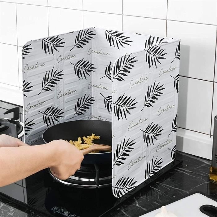 Plaque Anti-projection de Huile Anti-chaleur en Papier d'Aluminium pour  Cuisine - Cdiscount Maison