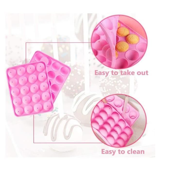 Moule à Cake Pop En Silicone 12 Trou - Forme Animaux - Avec Bâtonnets Et Support - Idéal Pour Anniversaire, Fêtes