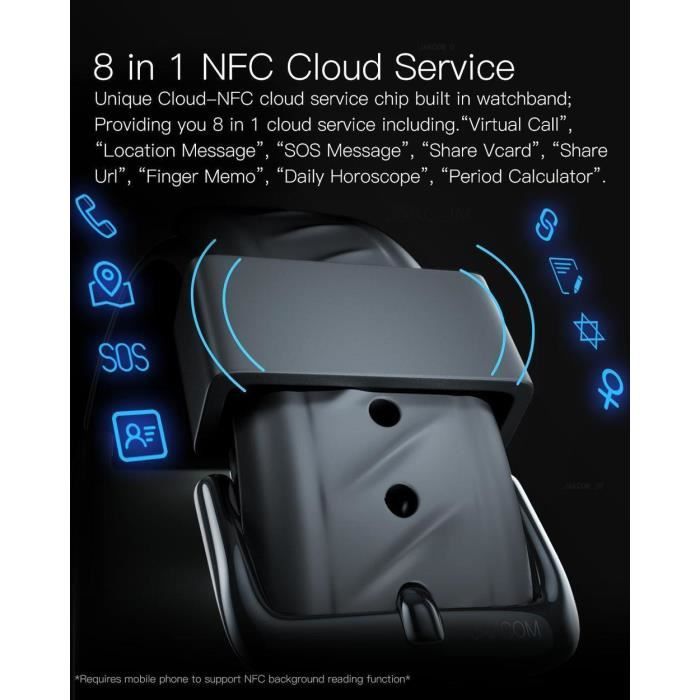 Montre connect e Jakcom B6 SmartWatch avec NFC nuage puce Bracelet