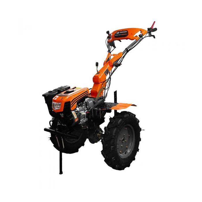 Motoculteur Thermique DAEWOO 212cm³ - Largeur Travail 105cm, 2 Vitesses Avant + 1 Arrière | Guidon Ajustable, Parfait Grands Jardins