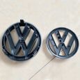 BEQ Insigne badge logo emblème avant 135mm pour  Volkswagen VW golf 6 VI MK6 -Noir brillant-3