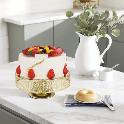 Présentoir à gâteau rectangulaire avec miroir - Support à gâteau