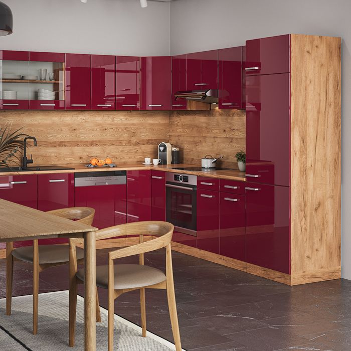 Vicco Cuisine en angle R-Line, Béton/Anthracite, 227x287cm